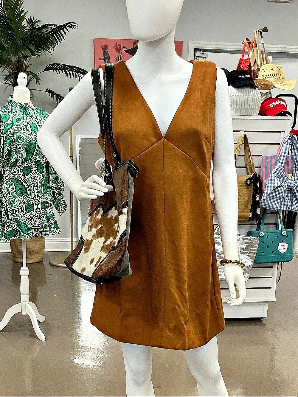 COMMENSE Brown Mini Dress NWT